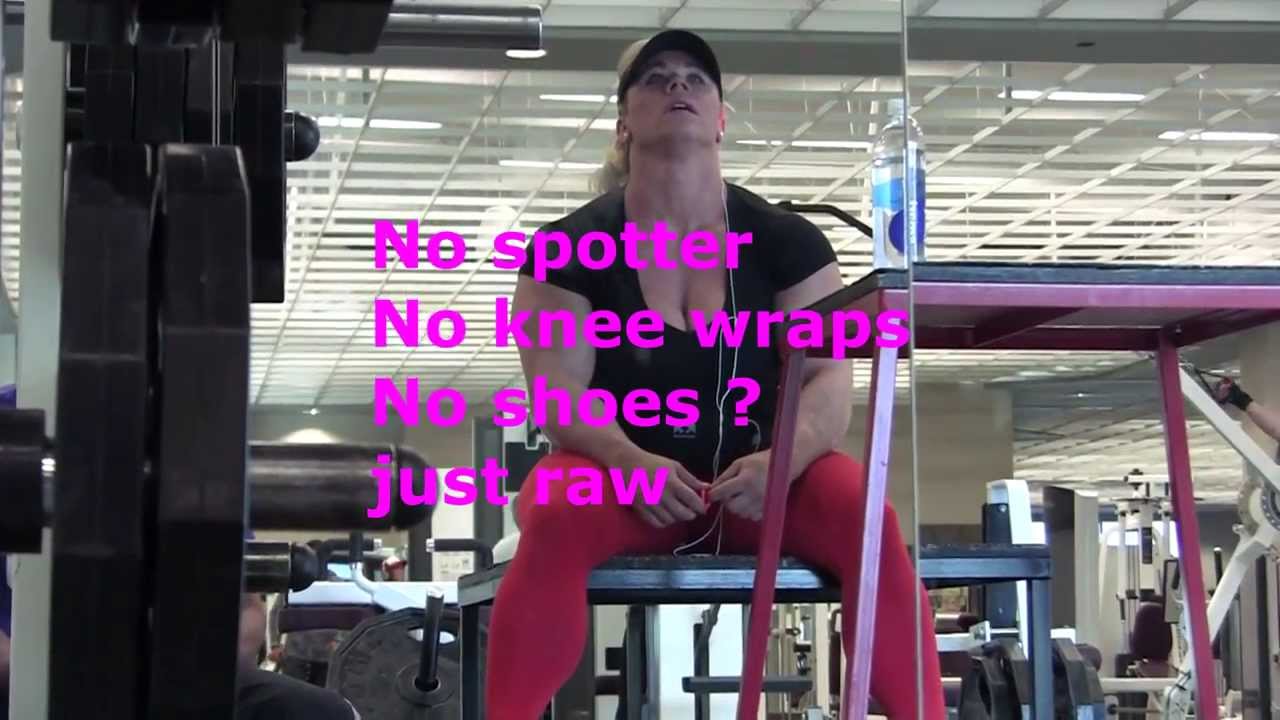Aleesha Young 405 Squat Video