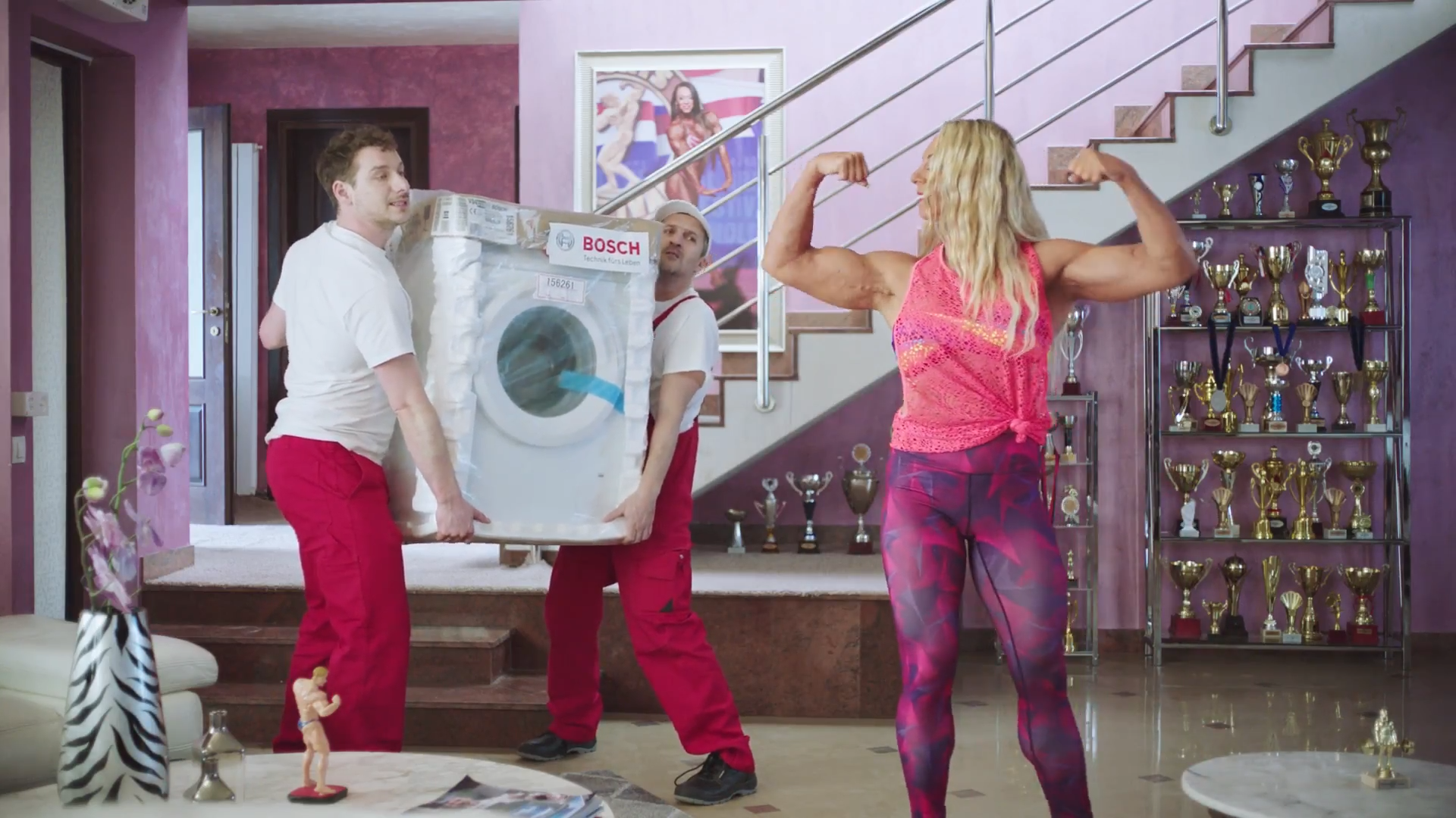 Strong Muscle Girl Commercial Video