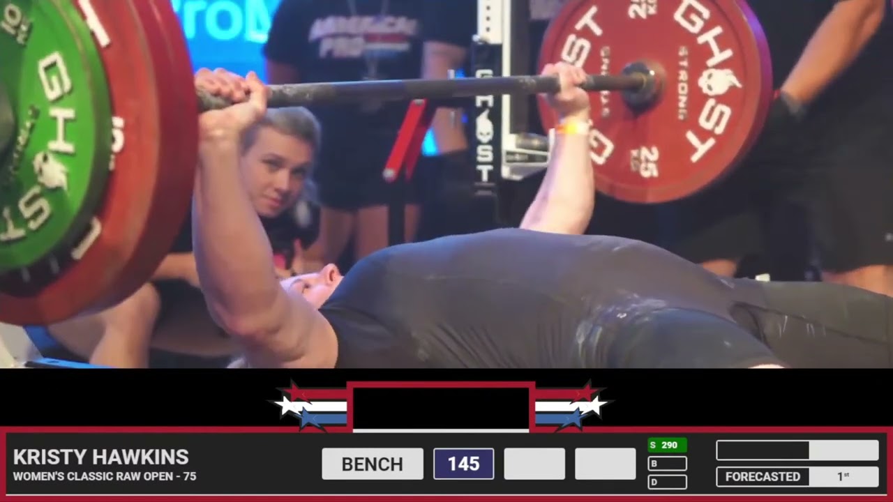 Kristy Hawkins Powerlifting 2022 Video