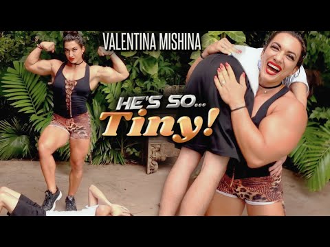 He's So Tiny Valentina Mishina FEMALE Bodybuilder