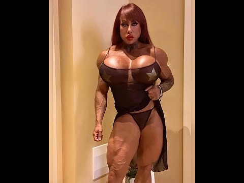 Hulk woman Barbara carita flexing Muscles