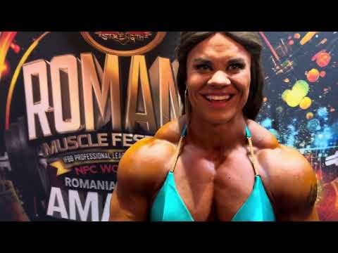 Korableva leading after prejudging , 2024 Romania pro . super massive #womensbodybuilding