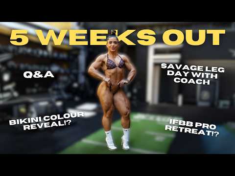 PREP UPDATE, BIKINI COLOUR REVEAL & LEG DAY | 5 WEEKS OUT FROM PITTSBURGH SHOW