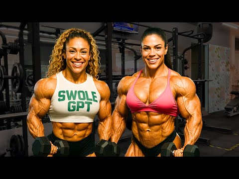 The Most Muscular Ai Women on YouTube? (Doing Bicep Curls!)