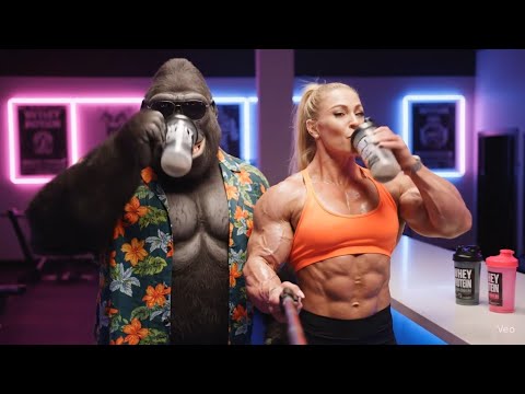 Vlog A.i | FBB Giantess & Gorilla Drink Whey Protein Post-Workout Muscle Gains!